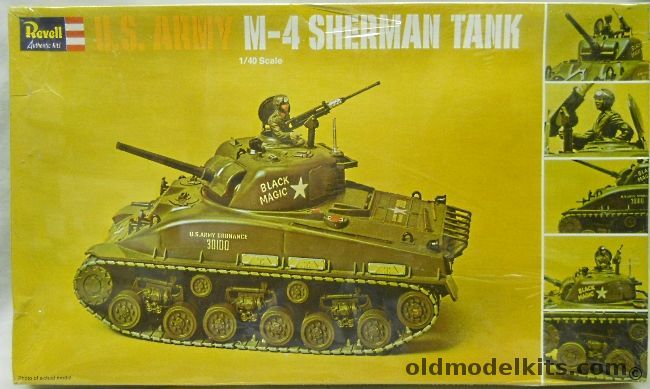 Revell 1/40 US Army M-4 Sherman Tank Black Magic, H554 plastic model kit